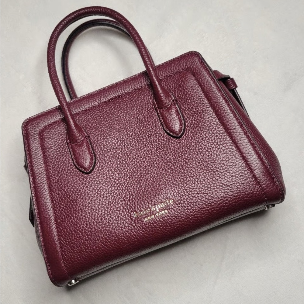 Kate Spade Knott Mini Satchel Plum Grenache - Picture 2 of 11